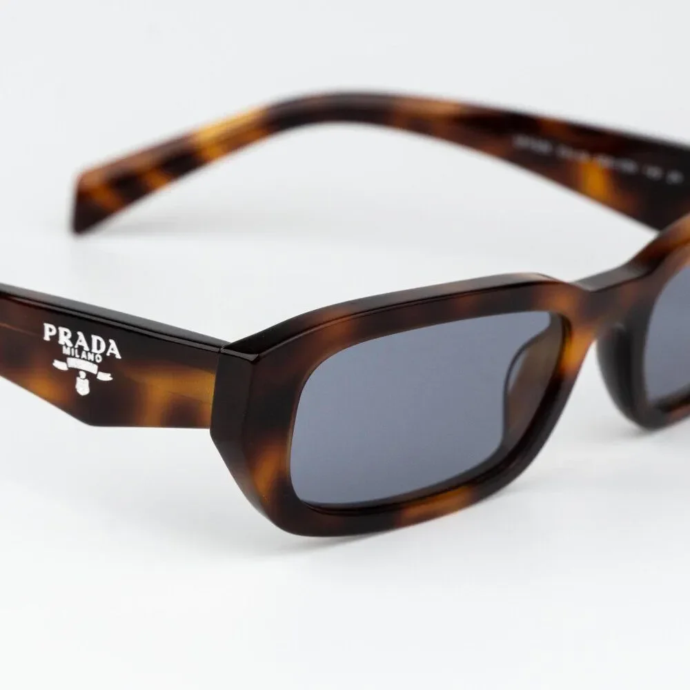 Prada Men Sunglasses Havana Grey Rectangle PRB06S 15W03N NEW AUTHENTIC